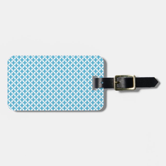 Floral Pattern Luggage Tag (Front Horizontal)