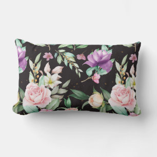 Floral Pattern Lumbar Cushion