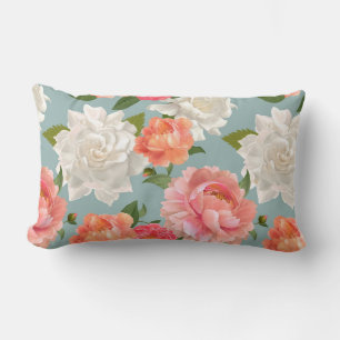 Floral Pattern Lumbar Cushion