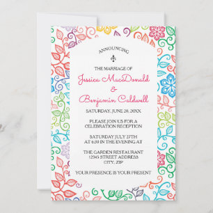 Floral Pattern - Mariage Announcement
