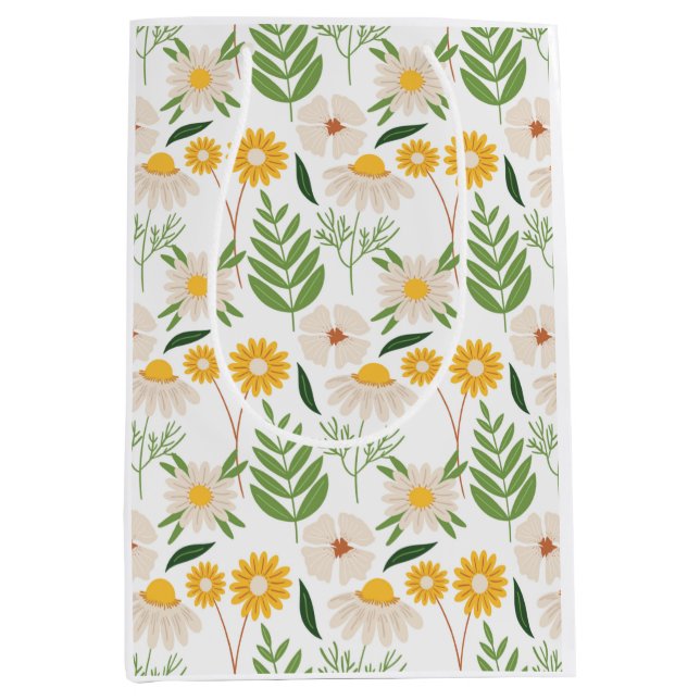 Floral Pattern Medium Gift Bag (Front)