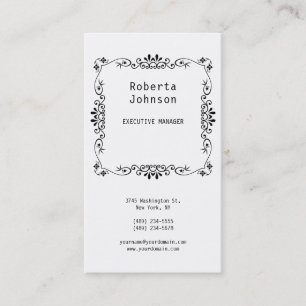 Floral Pattern Minimalist Modern Professional Business Card