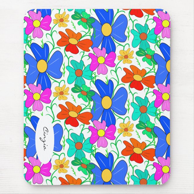 Floral pattern mouse mat (Front)