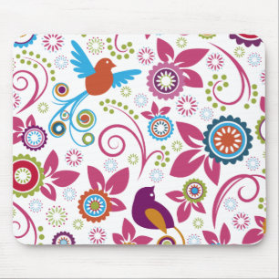 Floral Pattern Mouse Mat