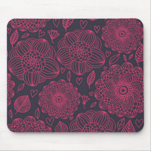 Floral Pattern Mouse Mat