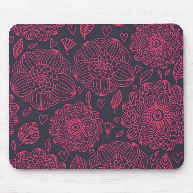 Floral Pattern Mouse Mat (Front)