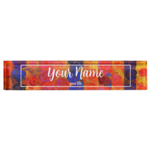 Floral pattern nameplate