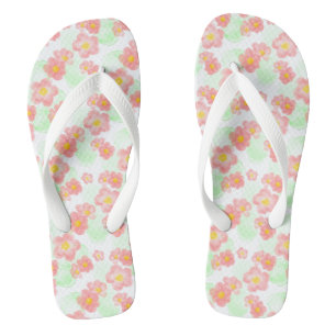 floral pattern no1 flip flops