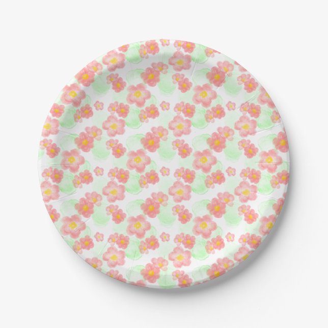 floral pattern no1 paper plate (Front)