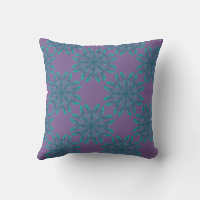Floral pattern on violet cushion (Back)