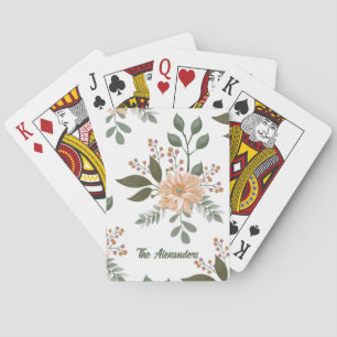 Floral Pattern - Personalised Playing Cards