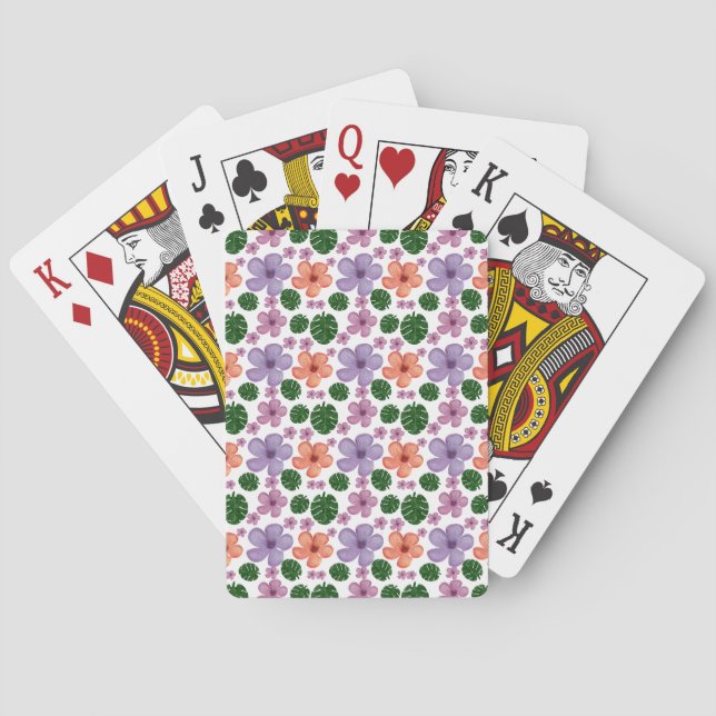 Floral pattern  playing cards (Back)