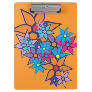 Floral Pattern Pop Art #2 Clipboard