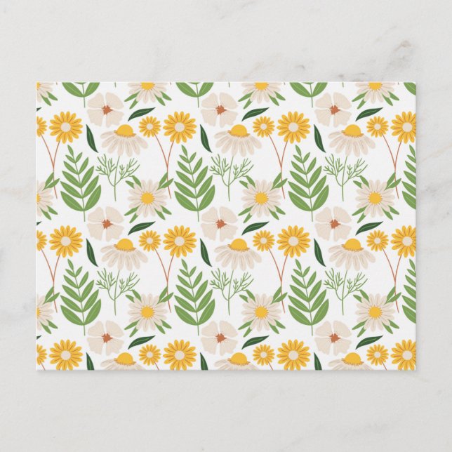 Floral Pattern Postcard (Front)