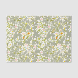 Floral Pattern Primrose Flowers Tissue Paper