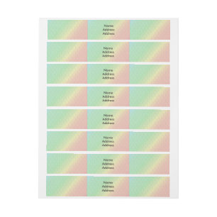 Floral Pattern Rainbow Autumn Wedding Wraparound Address Label
