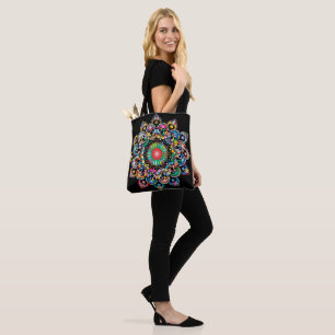 Floral Pattern Royalty Shoulder Tote  Bag