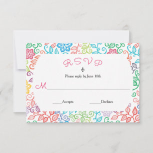 Floral Pattern - RSVP Card