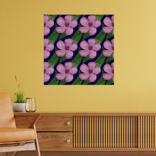 Floral Pattern Seamless Botanical Aesthetic Poster