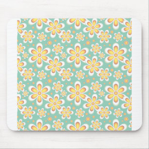 Floral Pattern Seamless Flowers Mouse Mat