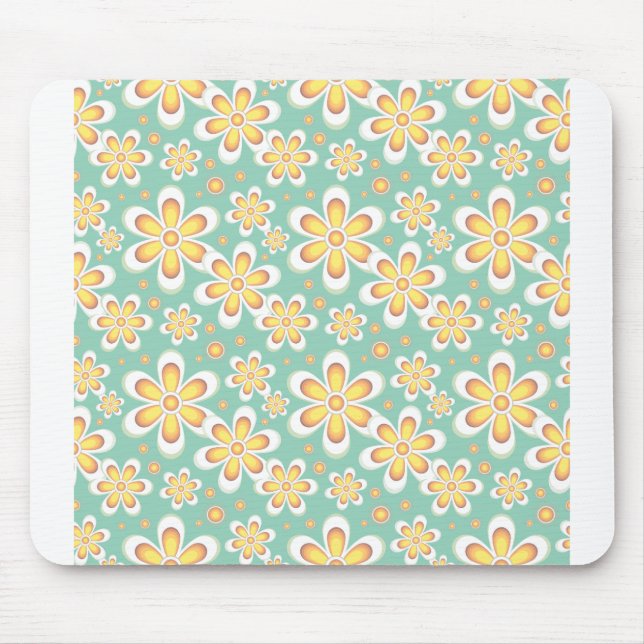 Floral Pattern Seamless Flowers Mouse Mat (Front)