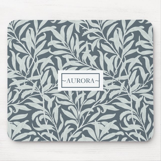 Floral pattern shades of Blue tropical design Mouse Mat (Front)