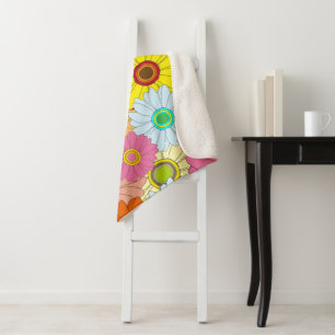 floral pattern sherpa blanket
