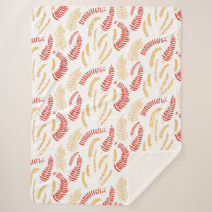 Floral pattern sherpa blanket