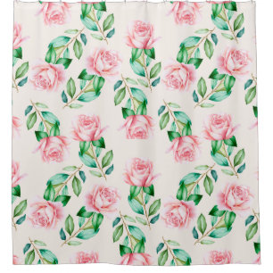 Floral Pattern Shower Curtain