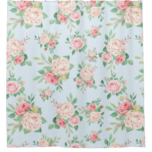 Floral Pattern Shower Curtain