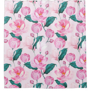 Floral Pattern Shower Curtain