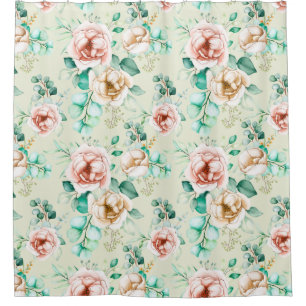 Floral Pattern Shower Curtain