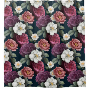 Floral Pattern Shower Curtain