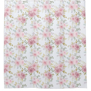 Floral pattern  shower curtain