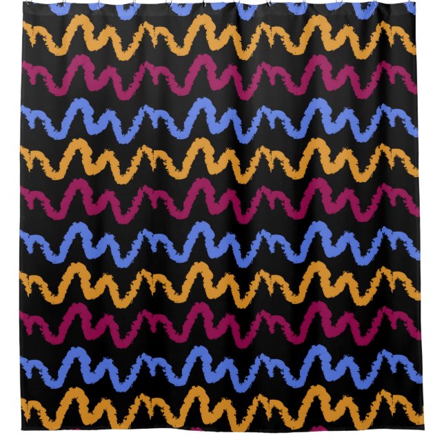 Floral Pattern Shower Curtain (Front)
