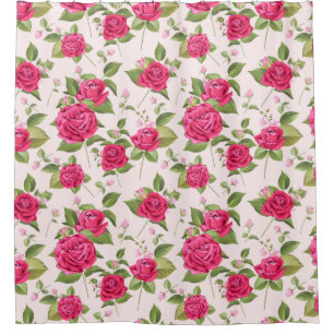 Floral Pattern Shower Curtain