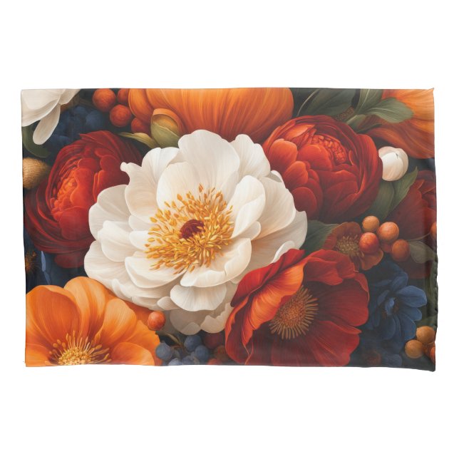 Floral Pattern Single Standard  Pillowcase (Front)
