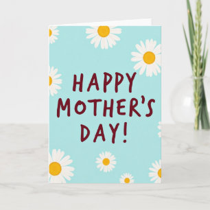 Floral Pattern Sky Blue Card