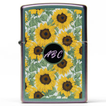Floral Pattern Sunflower Flowers Monogram