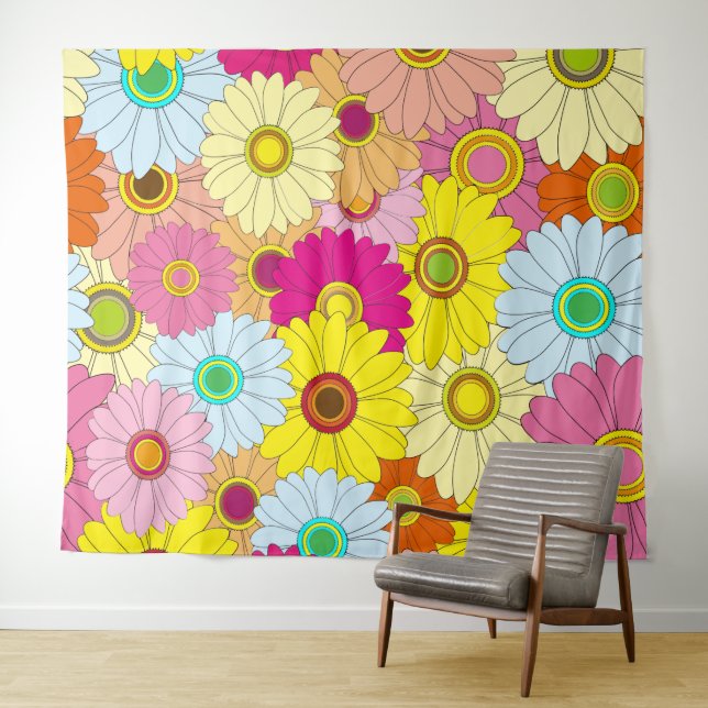 floral pattern tapestry (In Situ (Horizontal))