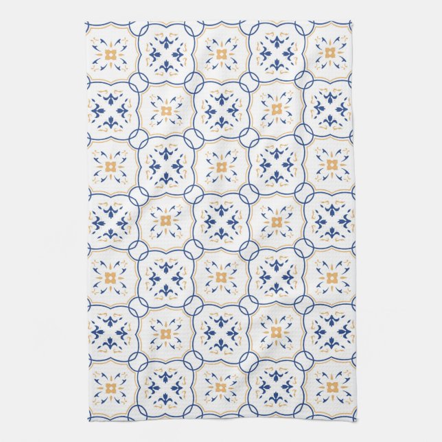 Floral Pattern Tea Towel (Vertical)