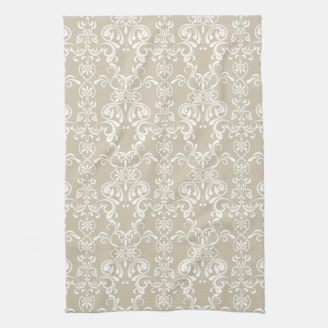 Floral Pattern Tea Towel (Vertical)
