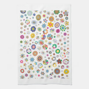 Floral Pattern Tea Towel