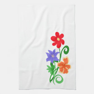 Floral Pattern Tea Towel