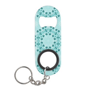 Floral Pattern, Teal Blue