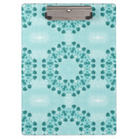 Floral Pattern, Teal Blue