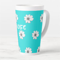 Floral pattern Teal Blue custom name