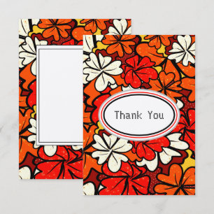 Floral pattern thank you card