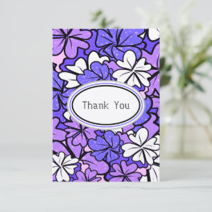 Floral pattern thank you card
