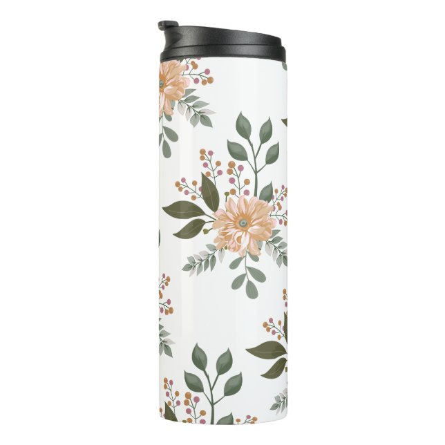 Floral Pattern Thermal Tumbler (Rotated Right)